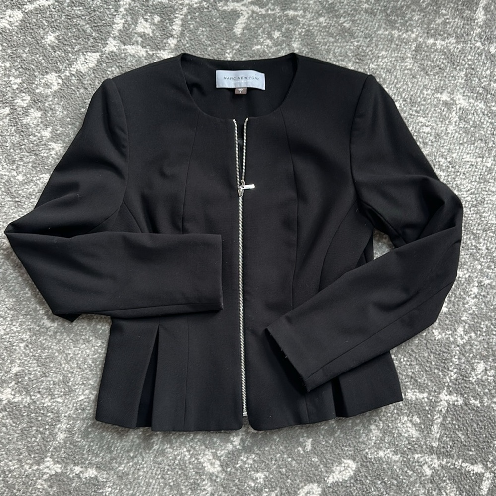 Marc New Your Black Blazer with Zipper